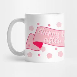 cherry blossoms after winter banner Mug